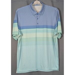 Vineyard Vines Performance Polo Shirt Mens Large‎ Multicolor Striped Golf